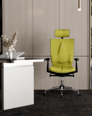 Krzesło ergonomiczne Kulik System SPACE - fotel biurowy, rehabilitacyjny lub gamingowy zielony