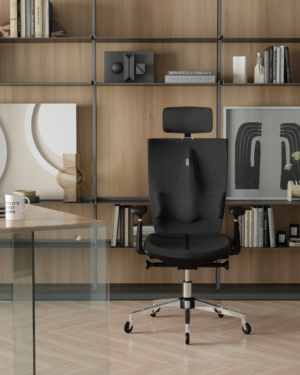 Krzesło ergonomiczne Kulik System SPACE - fotel biurowy, rehabilitacyjny lub gamingowy szary